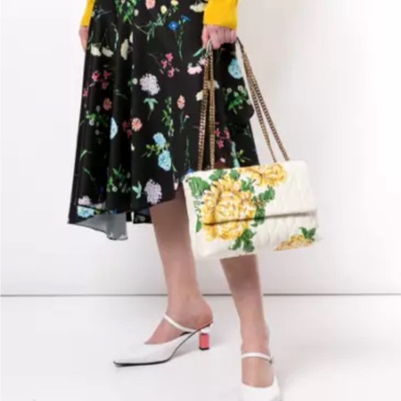 Tory Burch Floral Kira Chevron Convertible Shoulder Bag - Picture 14 of 14